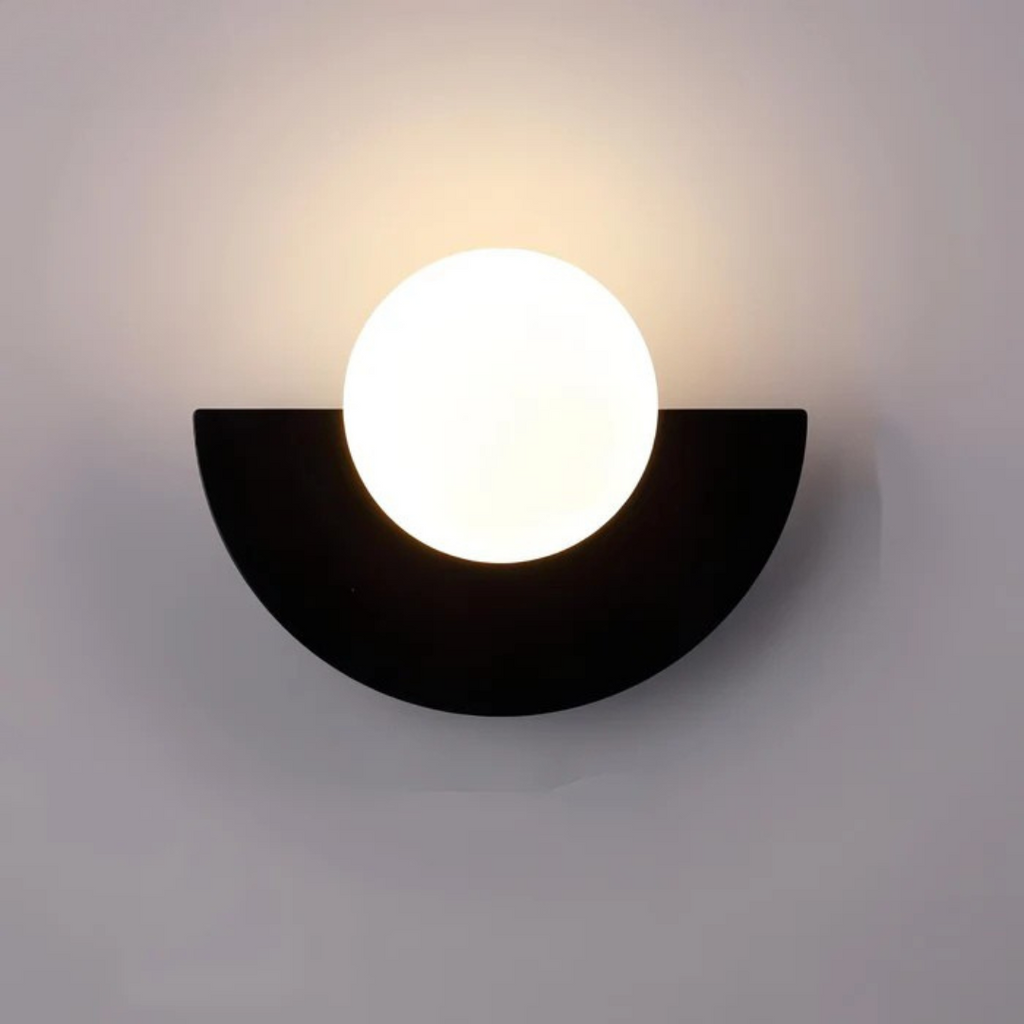 Applique da parete in vetro a sfera minimalista moderna LED 1 luce