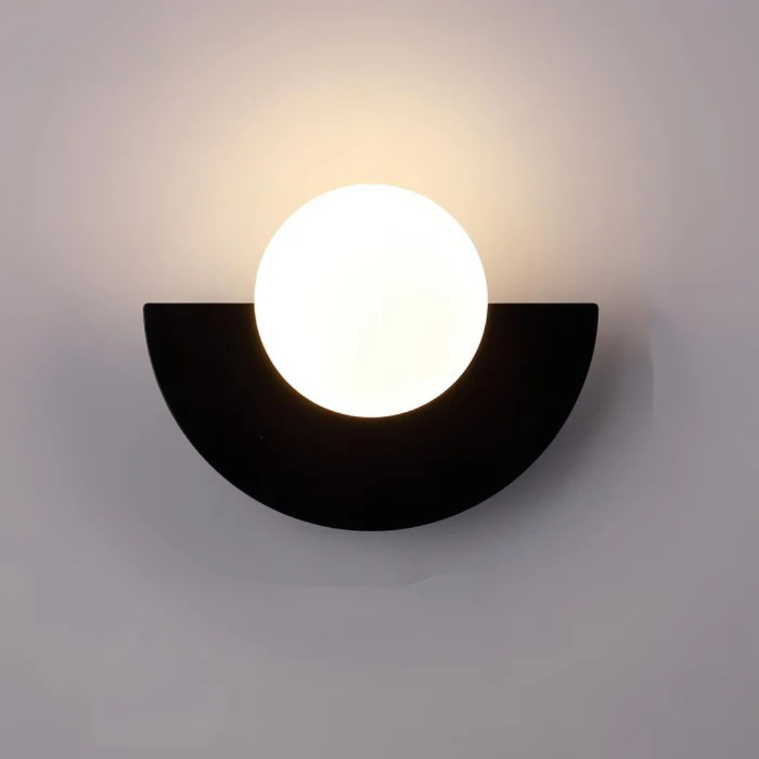 Applique da parete in vetro a sfera minimalista moderna LED 1 luce