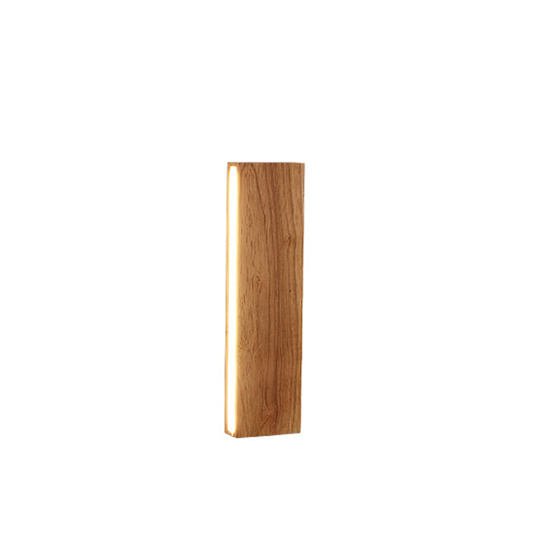 Lampada da parete LED a striscia in legno massello semplice