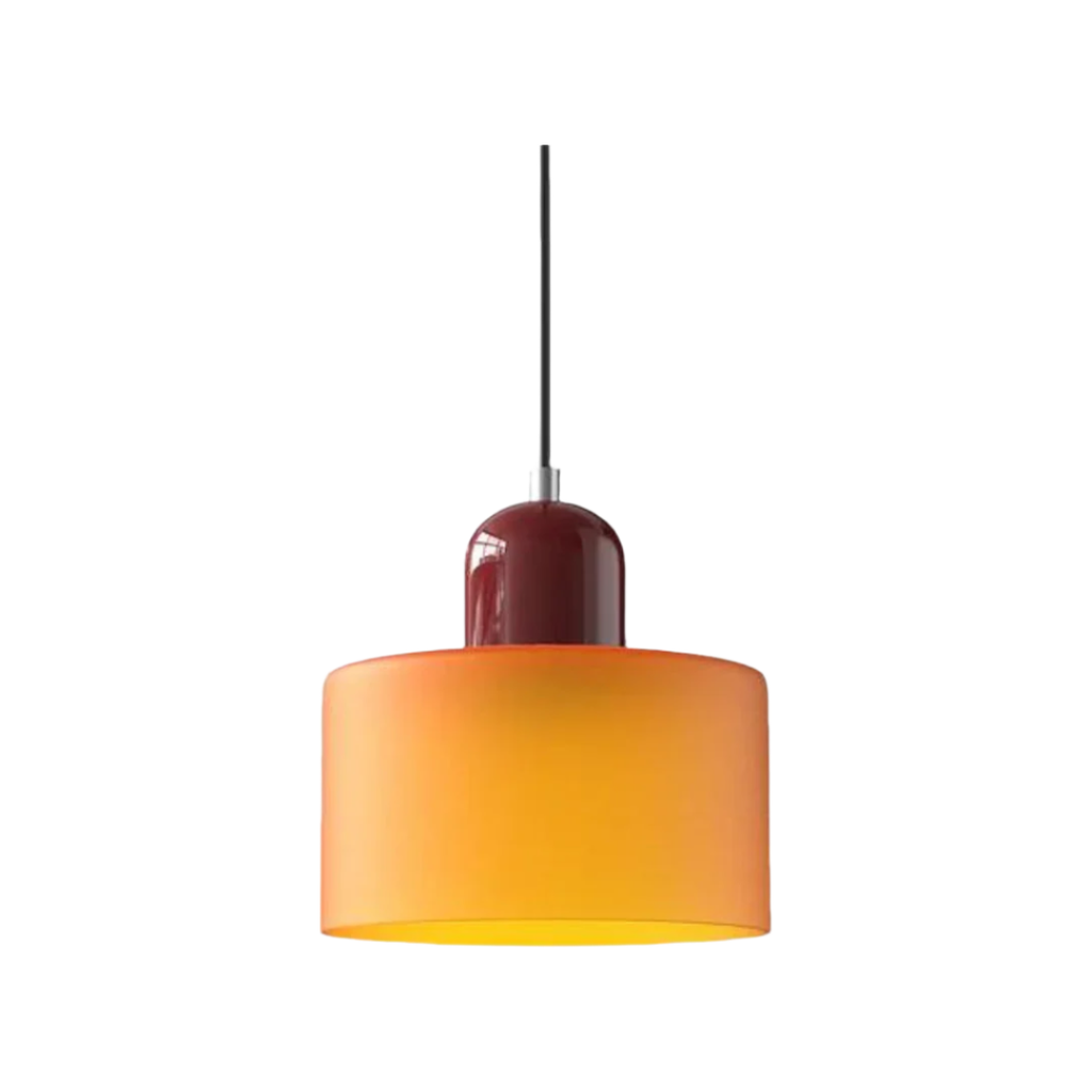 Lampada a sospensione in vetro – Elegante lampada cilindrica per ambienti accoglienti