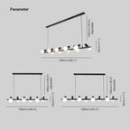 Lampadario Vintage LED Epoch in Metallo Nero per Sala da Pranzo/Soggiorno/Bar