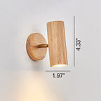 Faretto da soffitto minimalista giapponese in legno massello con 1/3/4 luci