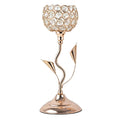 LumiFlor – Set di portacandele Krystalblomst con design metallico classico