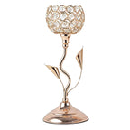 LumiFlor – Set di portacandele Krystalblomst con design metallico classico