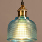 Lampada a Sospensione Vintage in Vetro Tessuto con Lattice a 1 Luce