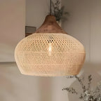 BistroBeam Light - Moderna Lampada a Sospensione in Rattan