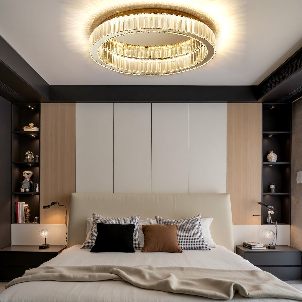 Moderna Creativa Lampada da Soffitto Rotonda in Cristallo