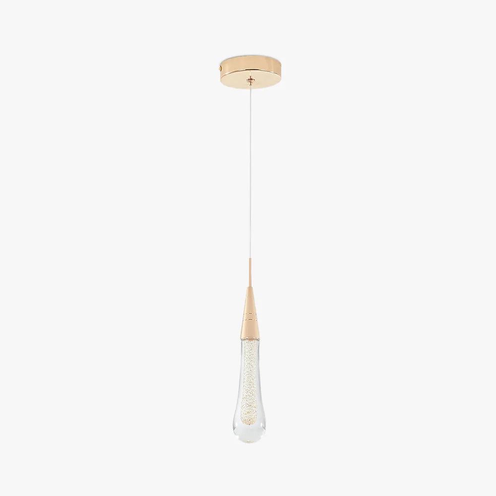 Lampada a Sospensione a Goccia d'Oro