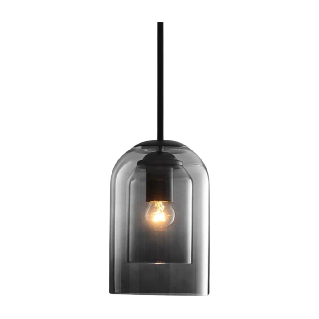 LuxeBeam Light - Lampada a sospensione moderna in vetro doppio