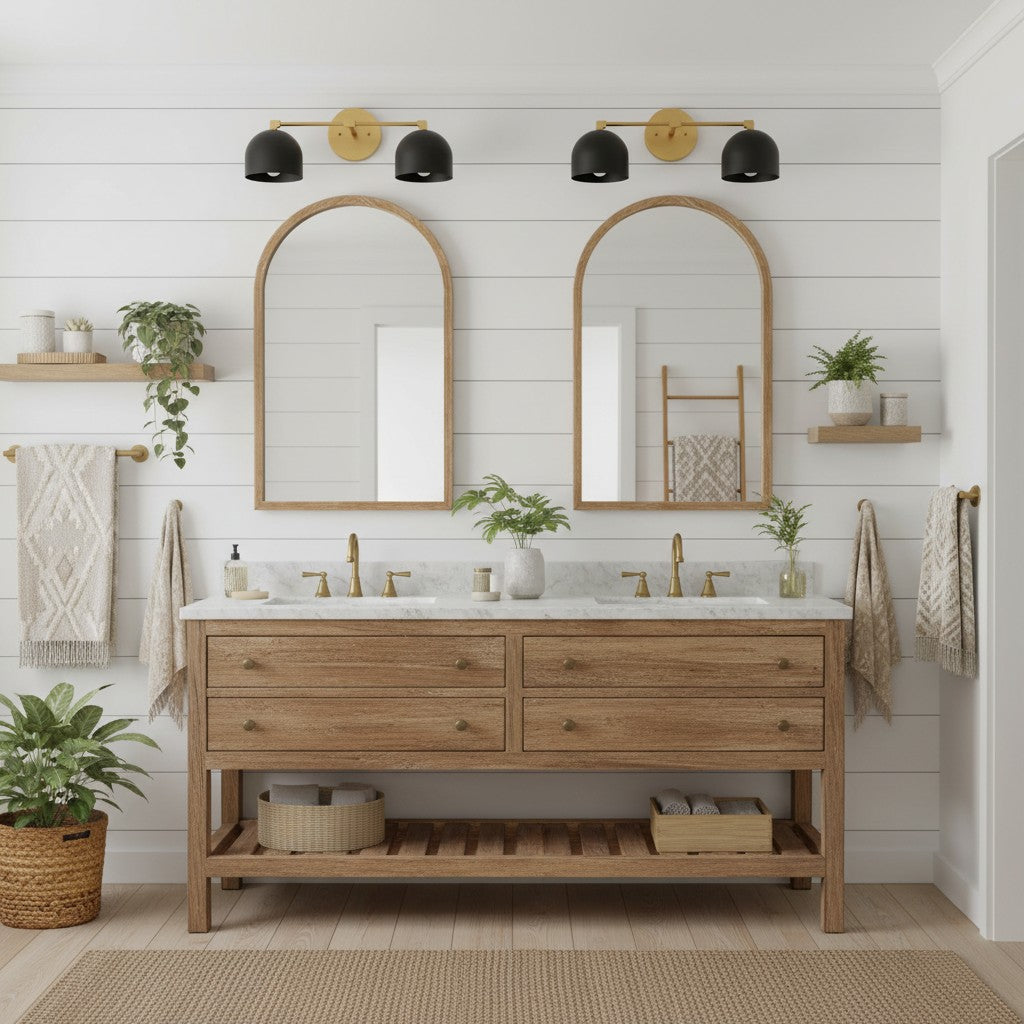 Applique da Parete in Ottone Chroma Dome per Bagno Moderno