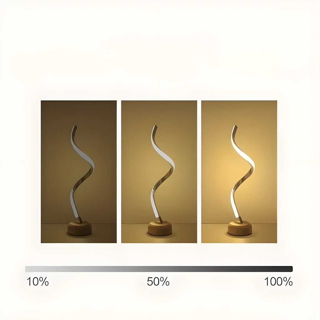 RusticGlow Lampada – Moderna Lampada da Tavolo LED in Legno