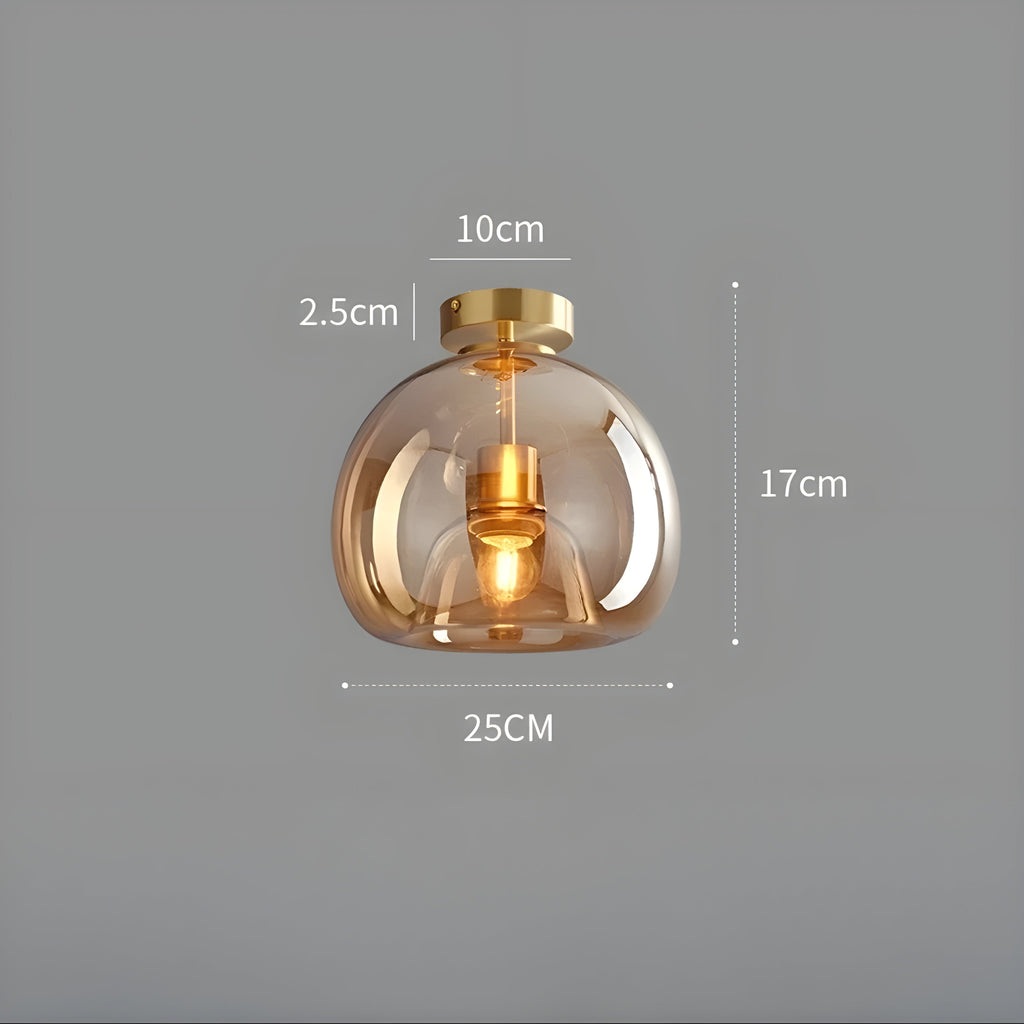 LustroCeil Light - Lampada da soffitto in vetro minimalista