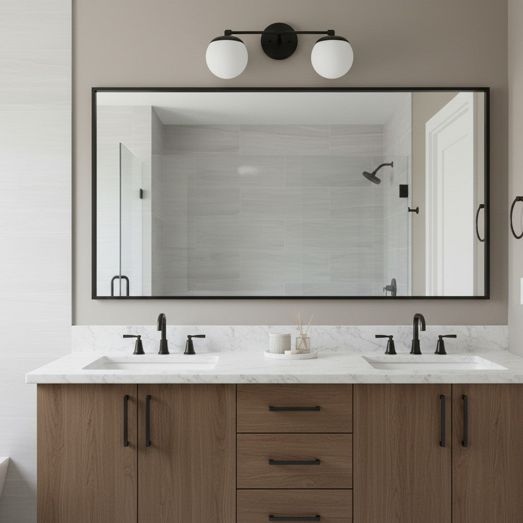 Applique da Bagno in Vetro Latte e Ottone