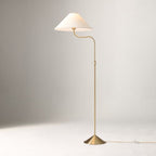 Lampada da Terra con Paralume in Lino Lieve per Soggiorni Moderni