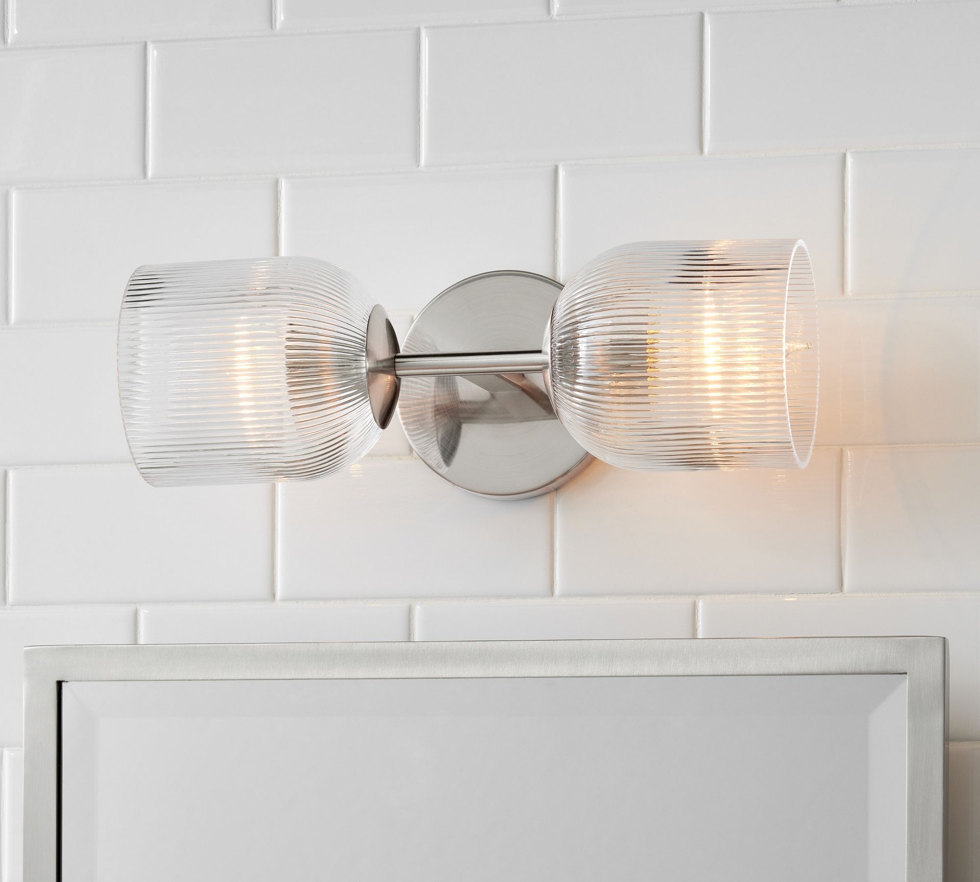 Luce da Parete in Vetro e Metallo Haze
