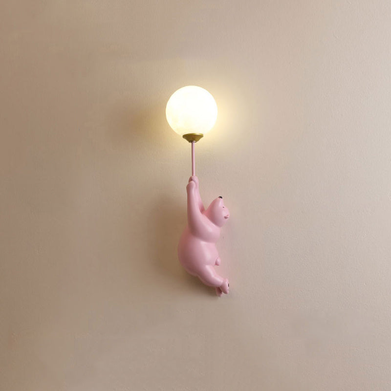 Lampada da Parete Orso Carina Luce a Palloncino Decorativa per Stanza Bambini
