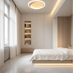 Lampada da soffitto moderna rotonda in metallo e acrilico