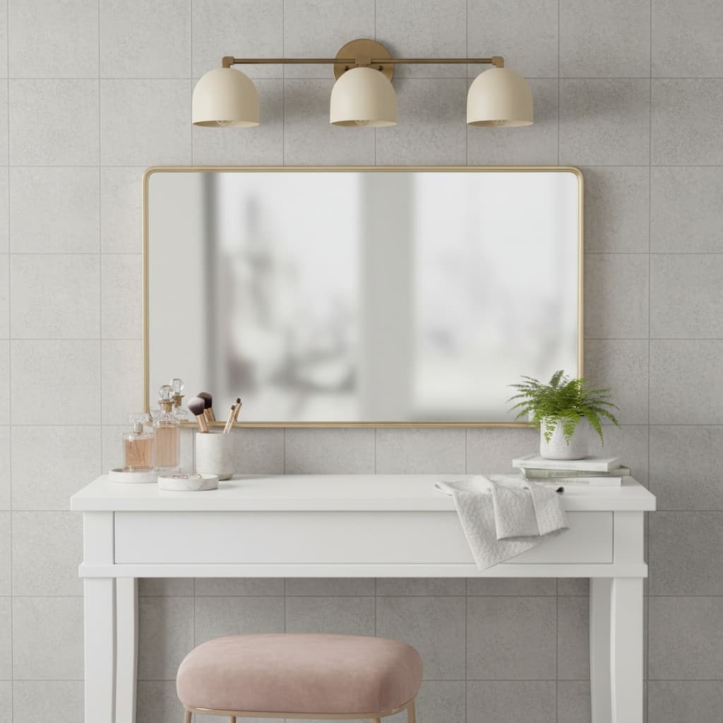 Applique da Parete in Ottone Chroma Dome per Bagno Moderno