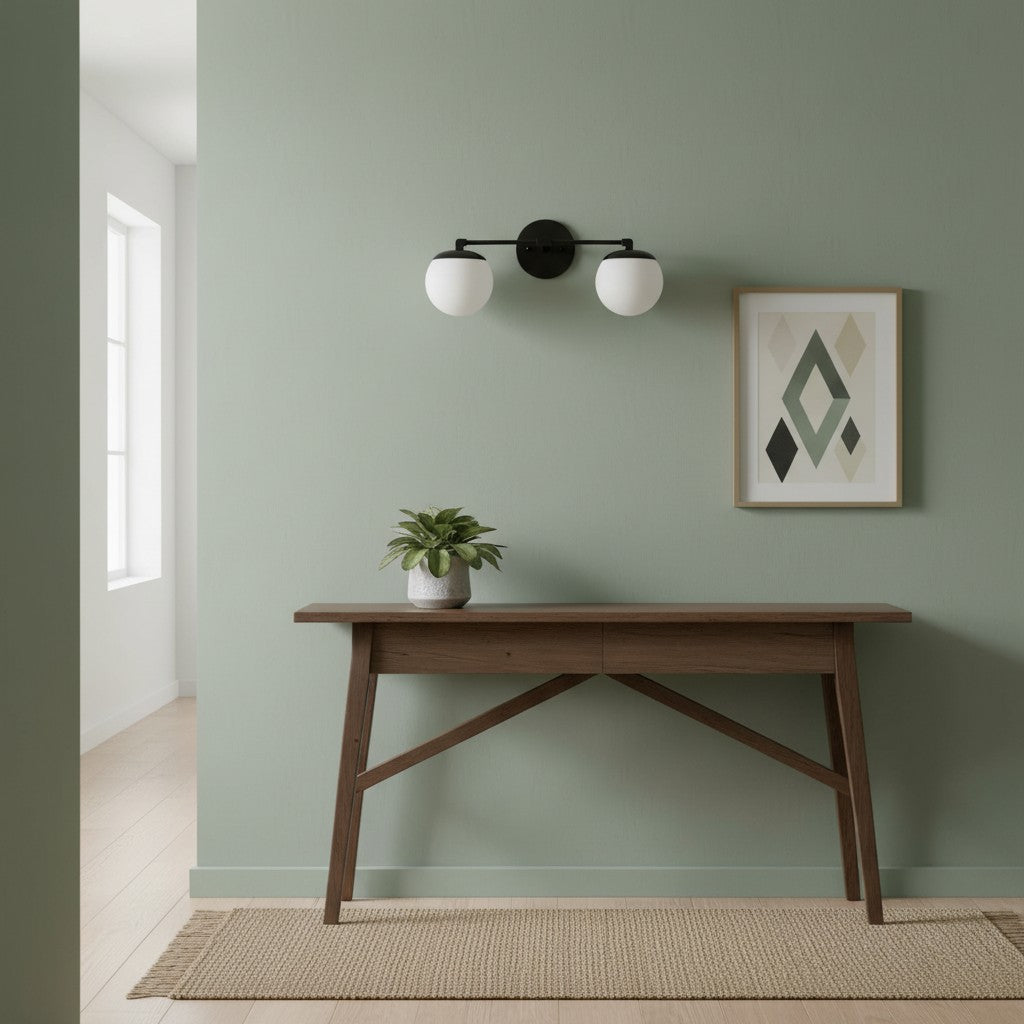 Applique da Bagno in Vetro Latte e Ottone