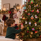 Calendario dell'Avvento con mattoncini decorativi di Natale