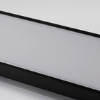 Ray Minimalista Linea Metallo Acrilico Applique da Esterno Nero