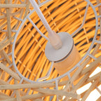 Lampade a Sospensione Muto Nido Uccelli Legno Rattan Marrone