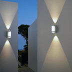 Lampada da Parete Esterno Marve Nordic Up Down, Bianco/Nero