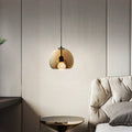 Lampada a sospensione in vetro Globe di Giugno, Ambra/Grigio Fumè