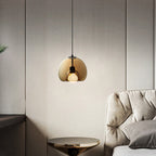 Lampada a sospensione in vetro Globe di Giugno, Ambra/Grigio Fumè