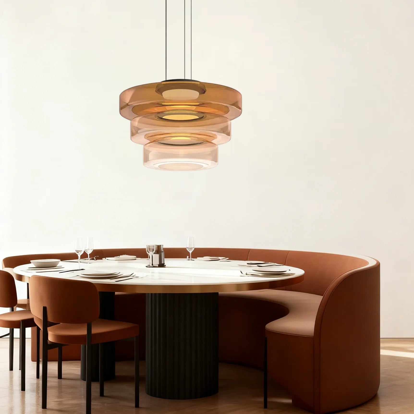 Lampada a Sospensione in Vetro Stile Bauhaus