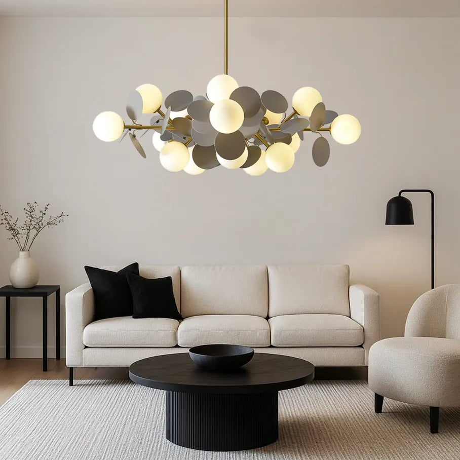 Lampadario in Vetro Moderno a Sfere Ronde