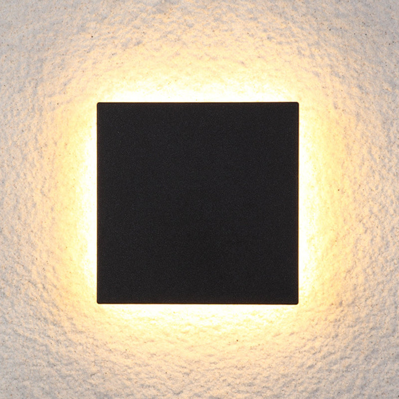 Klyne Minimalist Lampada da Parete Esterno Rotonda/Quadrata LED, Nera/Bianca