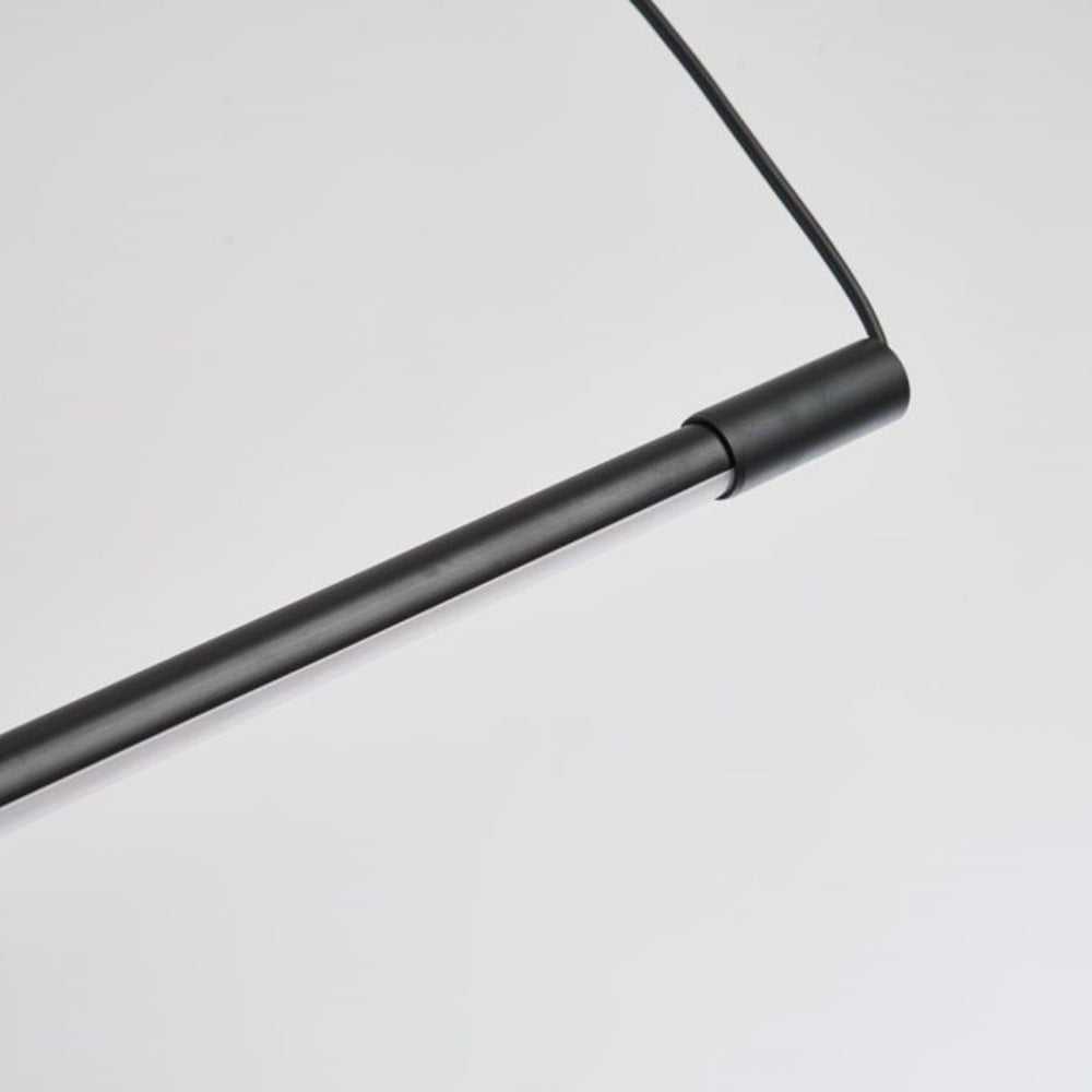 Zynar Minimalist Linear Pendant Light, Nero