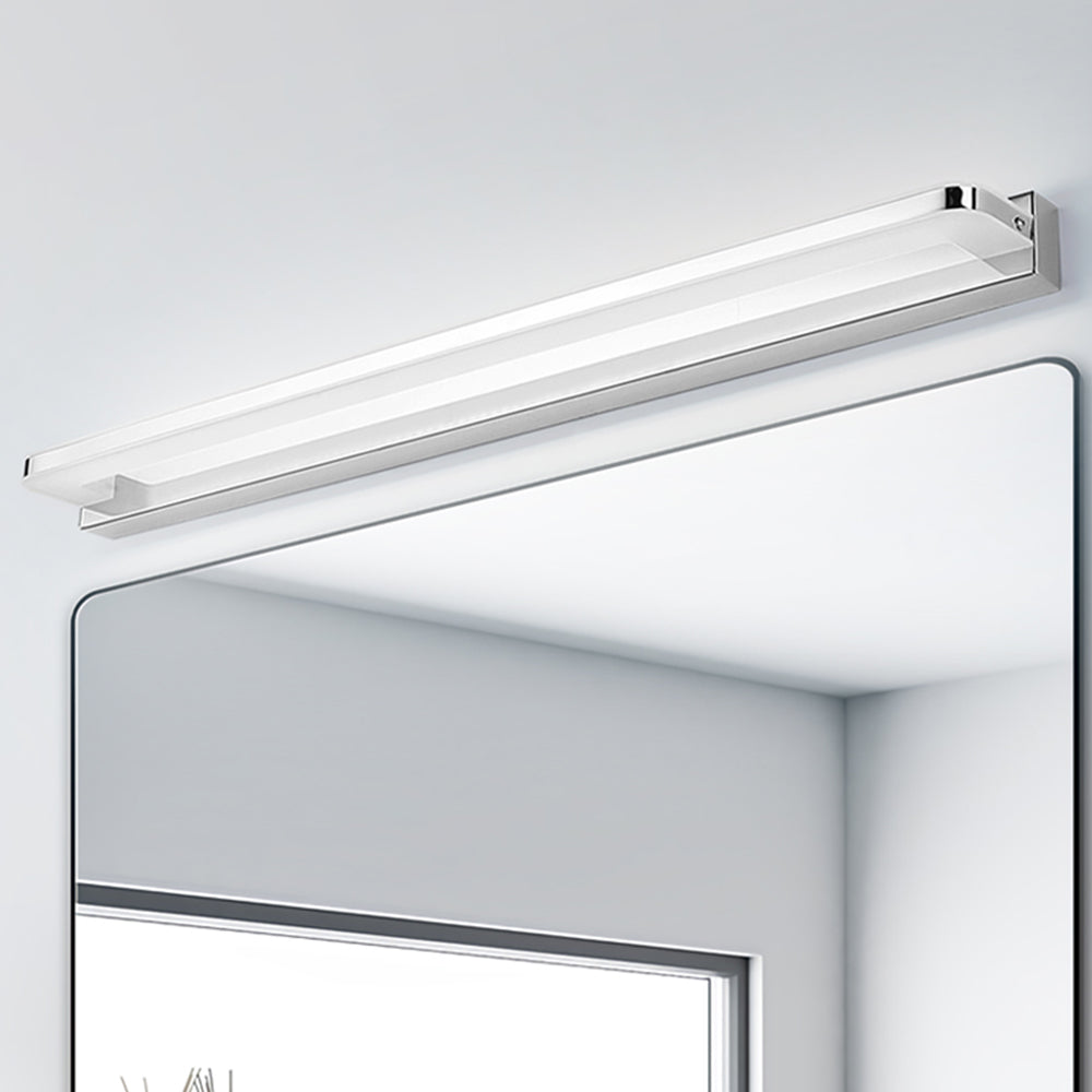 Lampada da parete Arisha Nordic Linear Metal Mirror, Cromata/Nera