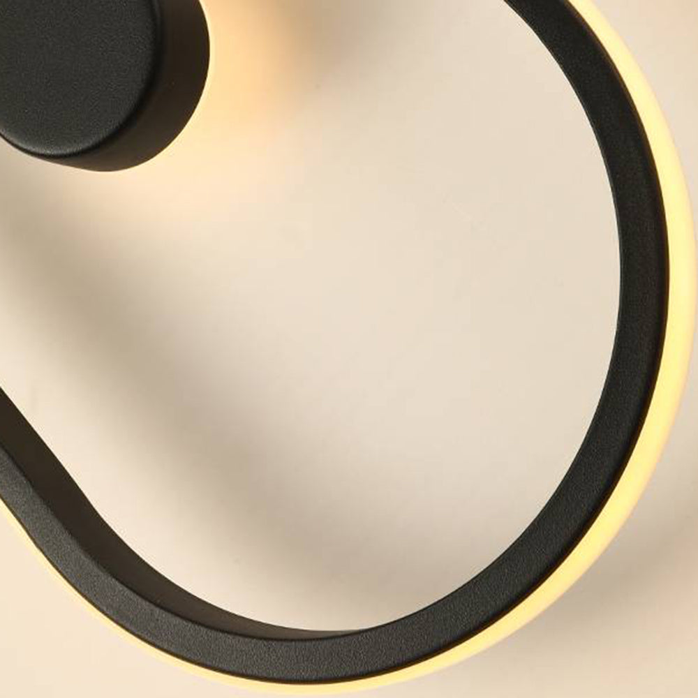 Lampada da Parete Orologio Nordic Arisha, Oro e Nero