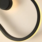 Lampada da Parete Orologio Nordic Arisha, Oro e Nero