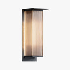 Lampada da Parete Esterno Moderna Rectangolare in Metallo Ray, Nera