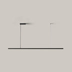 Arisha Minimalista Linear Metal Pendant Light, Bianco/Nero