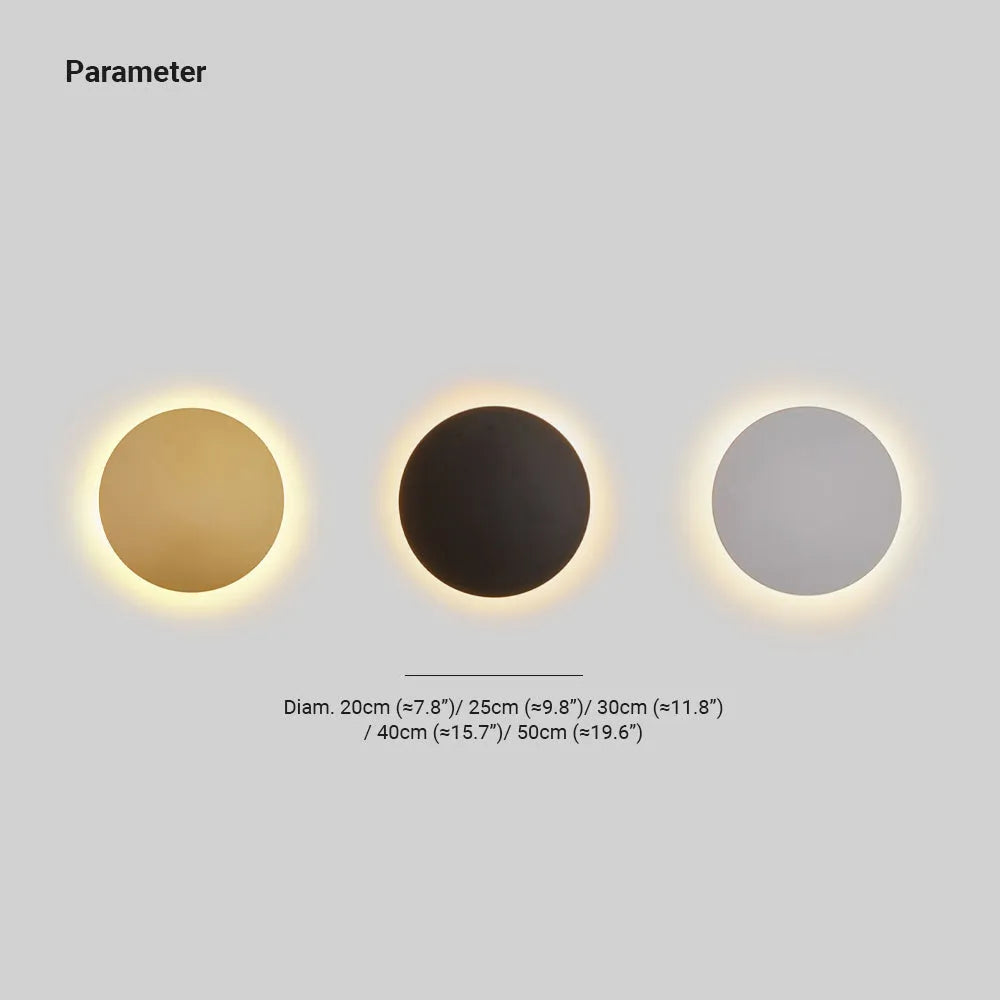Lampada da Parete Rotonda Minimalista Arisha, Metallo, da Comodino/Soggiorno
