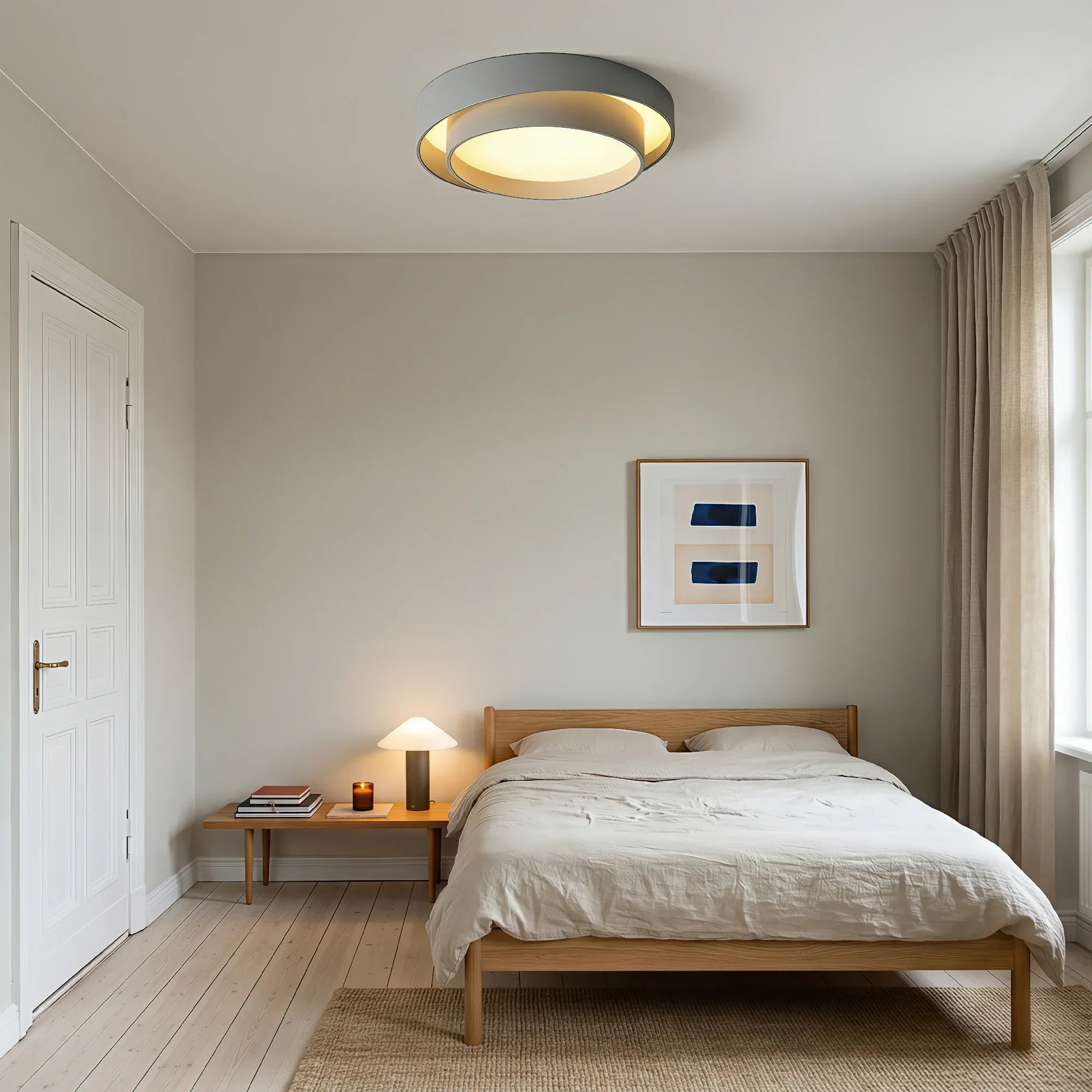Moderna Luce da Soffitto Rotonda Doppia