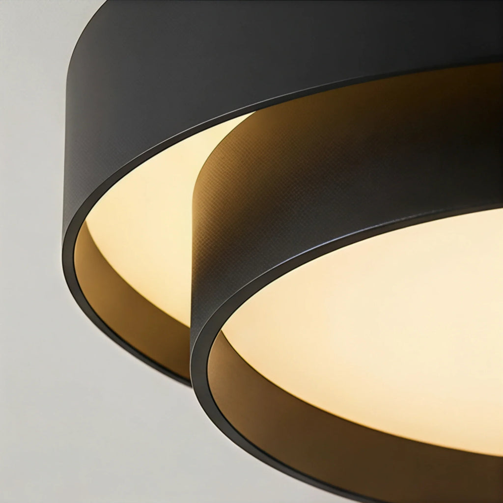 Moderna Luce da Soffitto Rotonda Doppia