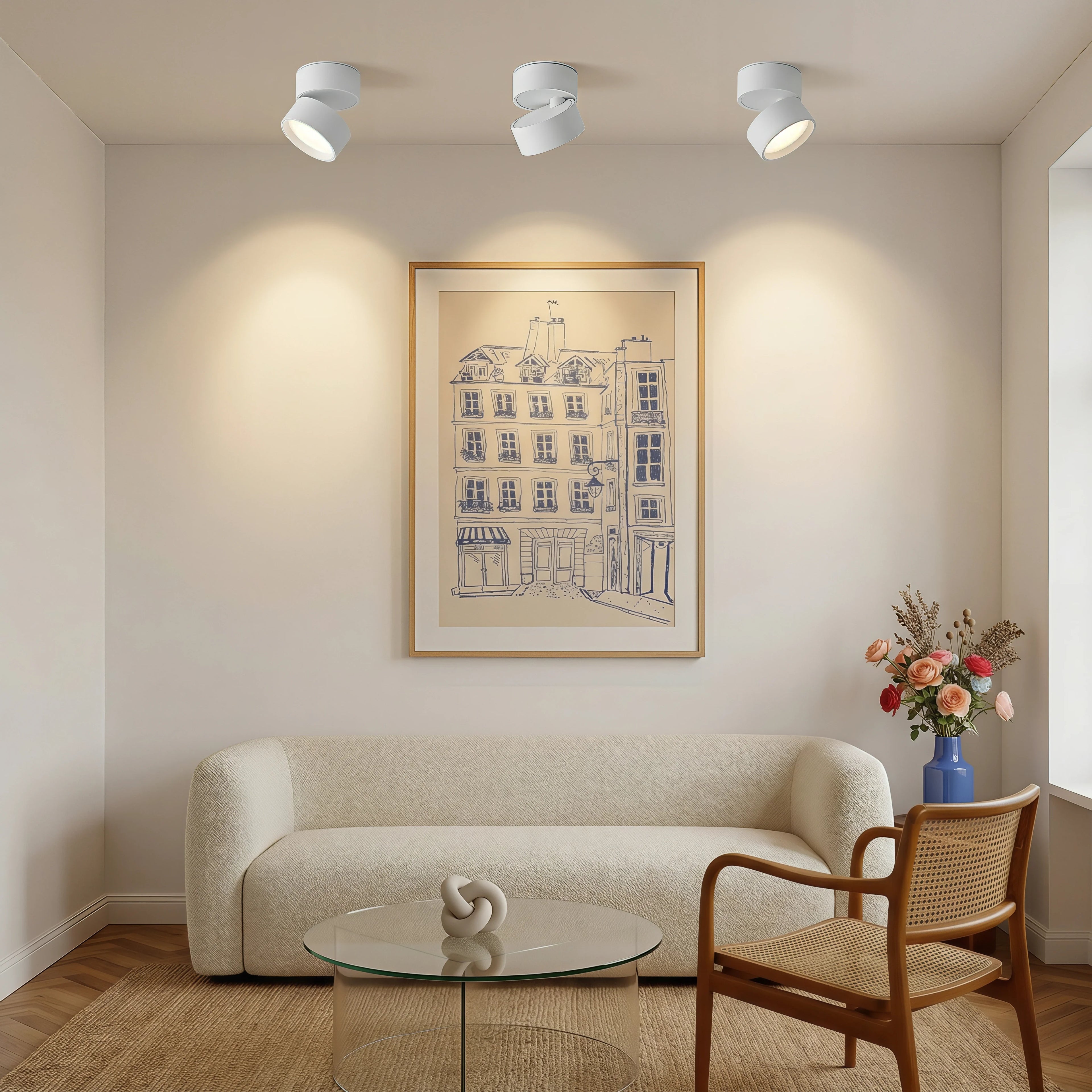 Lampada da soffitto rotante 360 regolabile