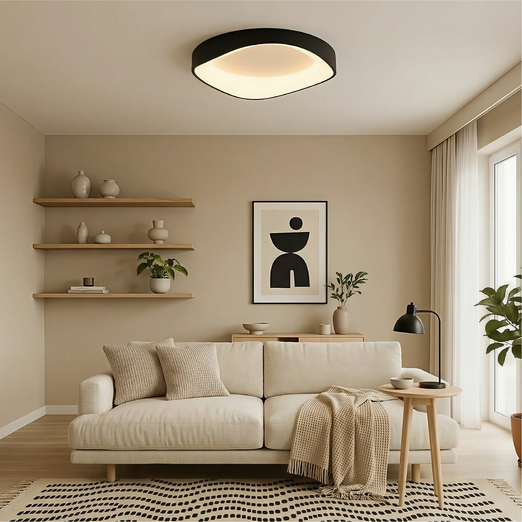 Lampada da soffitto in legno nordico