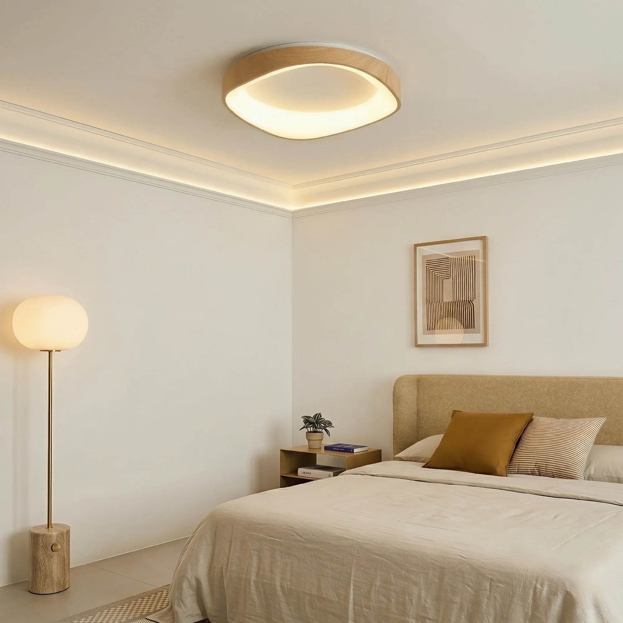 Lampada da soffitto in legno nordico