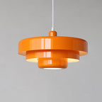 Lampada a sospensione in metallo rotonda vintage nordica a più strati con 1 luce