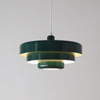 Lampada a sospensione in metallo rotonda vintage nordica a più strati con 1 luce