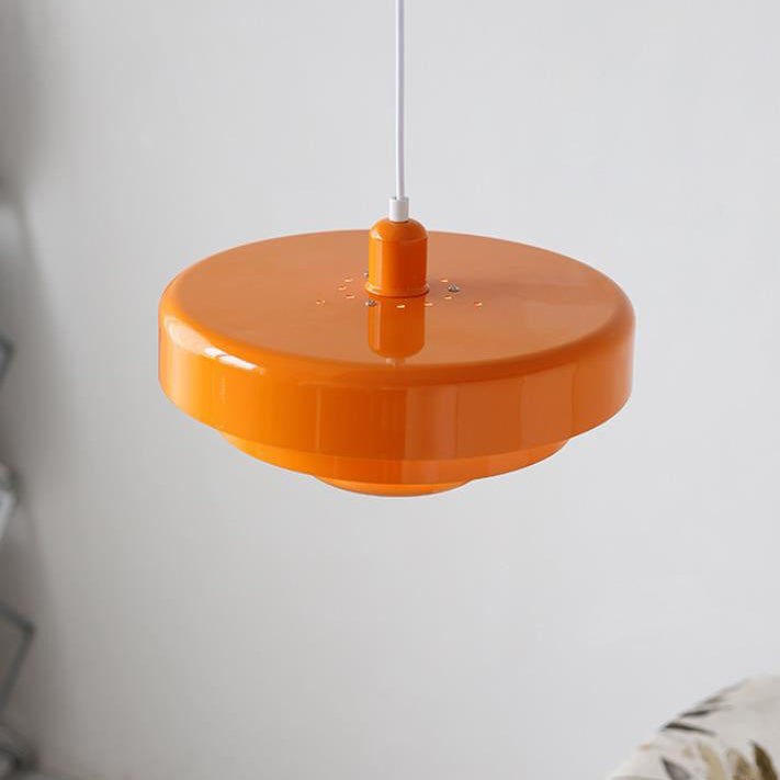 Lampada a sospensione in metallo rotonda vintage nordica a più strati con 1 luce