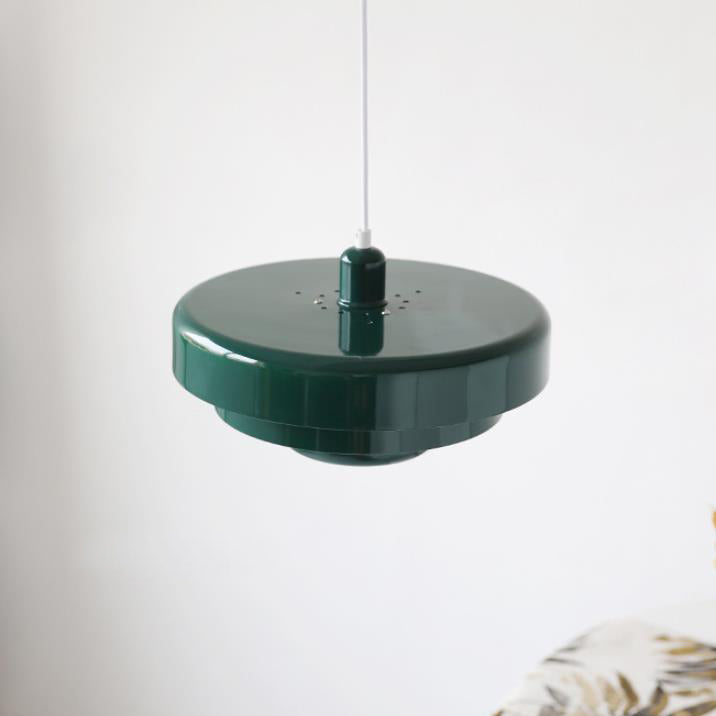 Lampada a sospensione in metallo rotonda vintage nordica a più strati con 1 luce