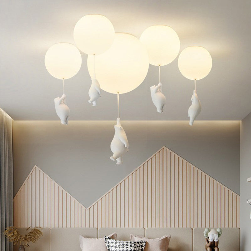 Lampada da soffitto / sospensione a forma di orso con palloncino