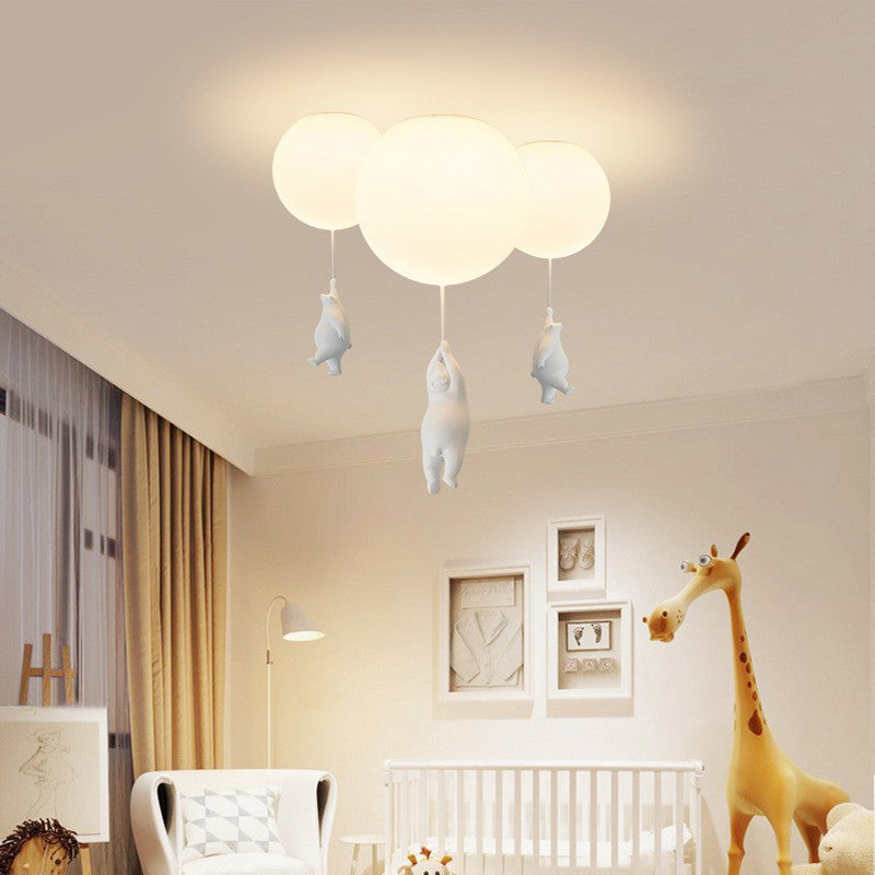 Lampada da soffitto / sospensione a forma di orso con palloncino